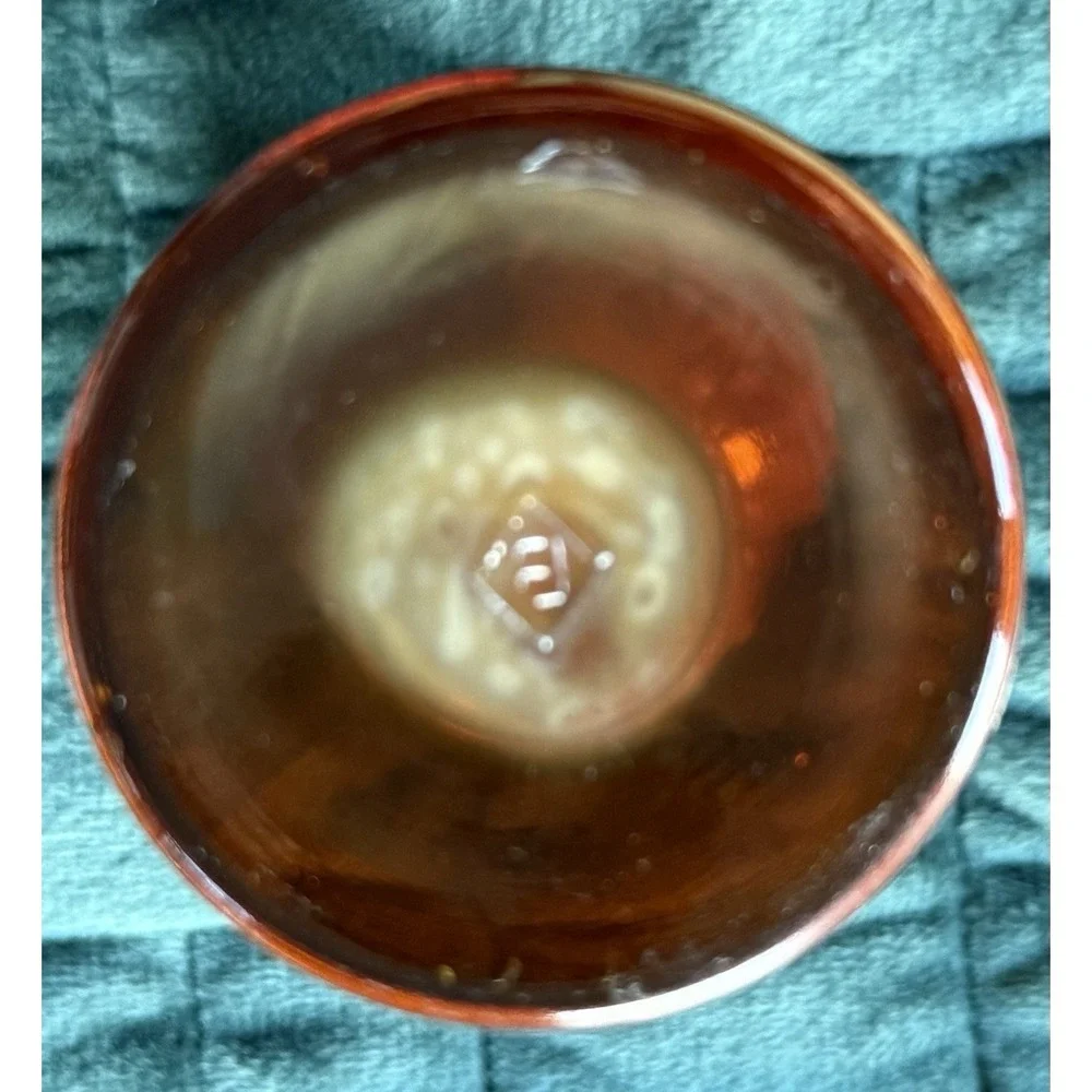 Slag Boyd  Vintage Glass Brown  Cup Port Glass Aperitif Shot Glass